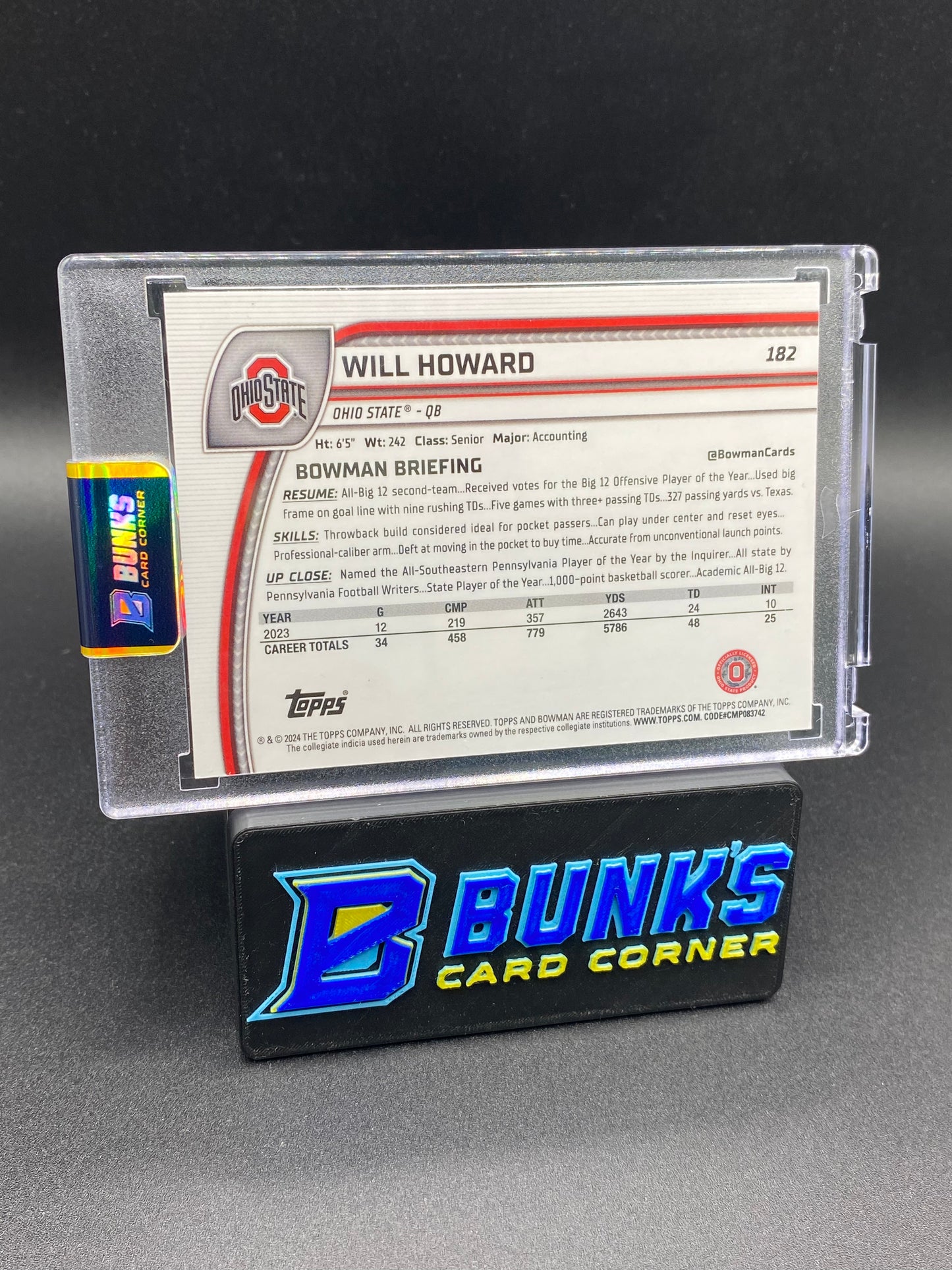 2024 Will Howard Bowman Chrome