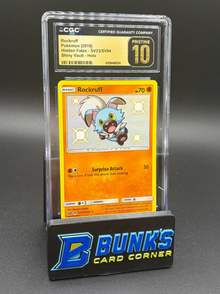 Rockruff Shiny Vault Holo CGC Pristine 10