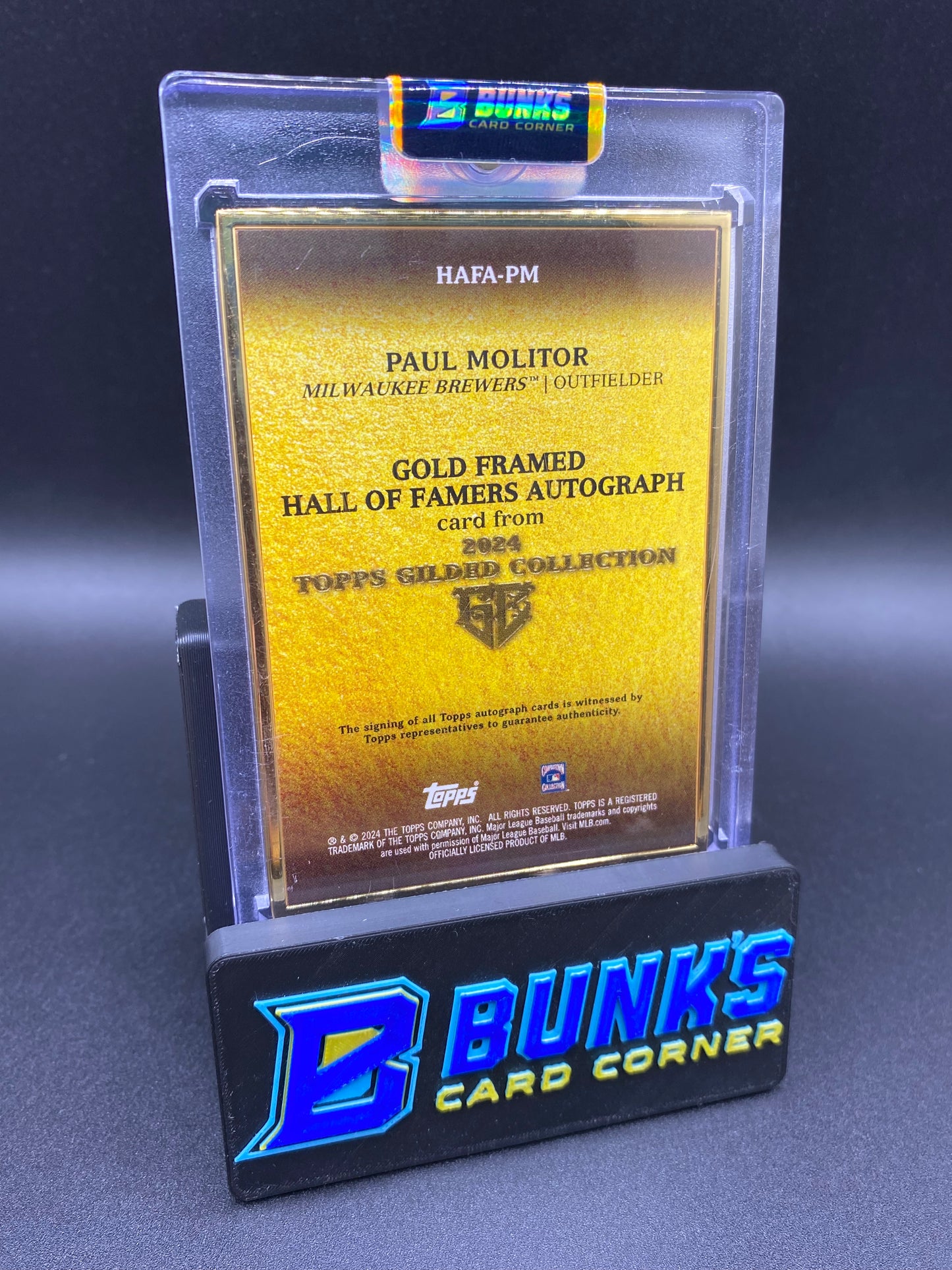 2024 Paul Molitor Gold Framed Auto