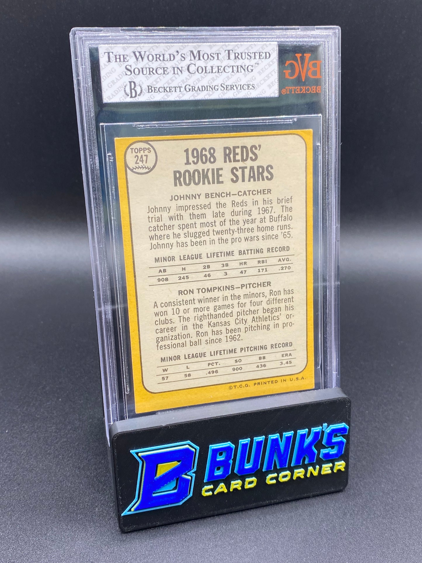 1968 Johnny Bench/Ron Tompkins Beckett 6