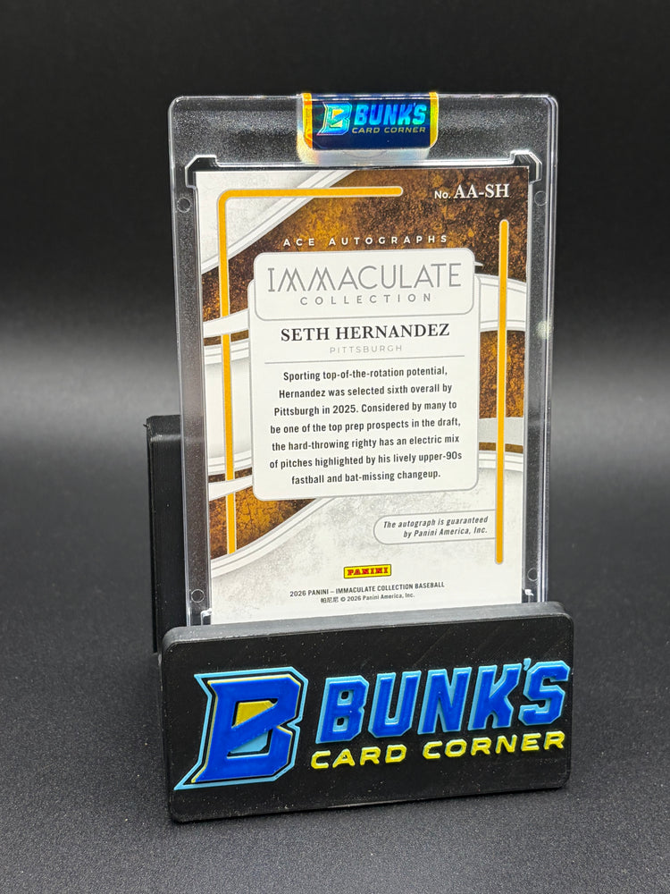 2026 Seth Hernandez Immaculate Collection Auto 5/10