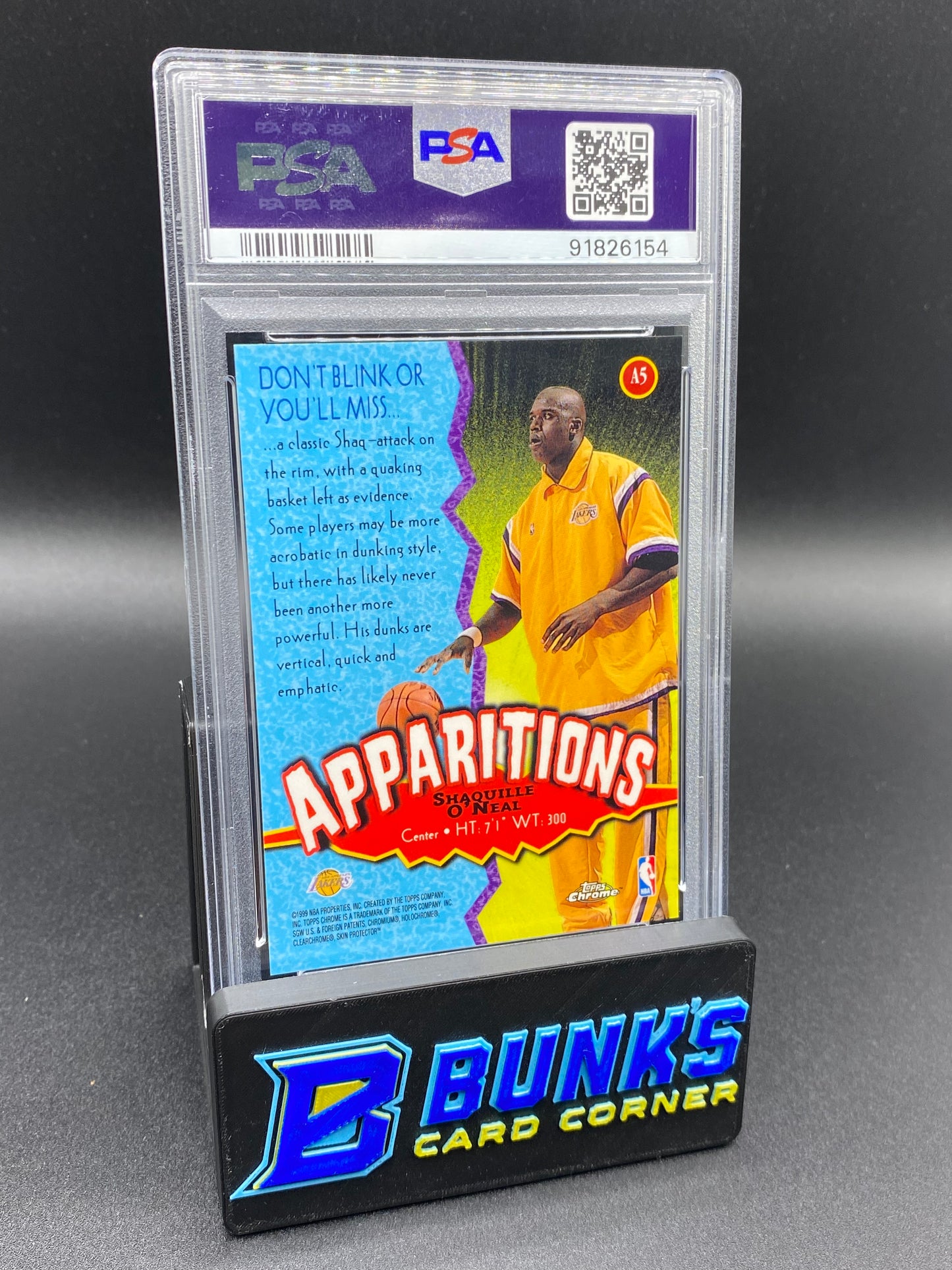 1998 Shaquille O'Neal Apparitions PSA 9