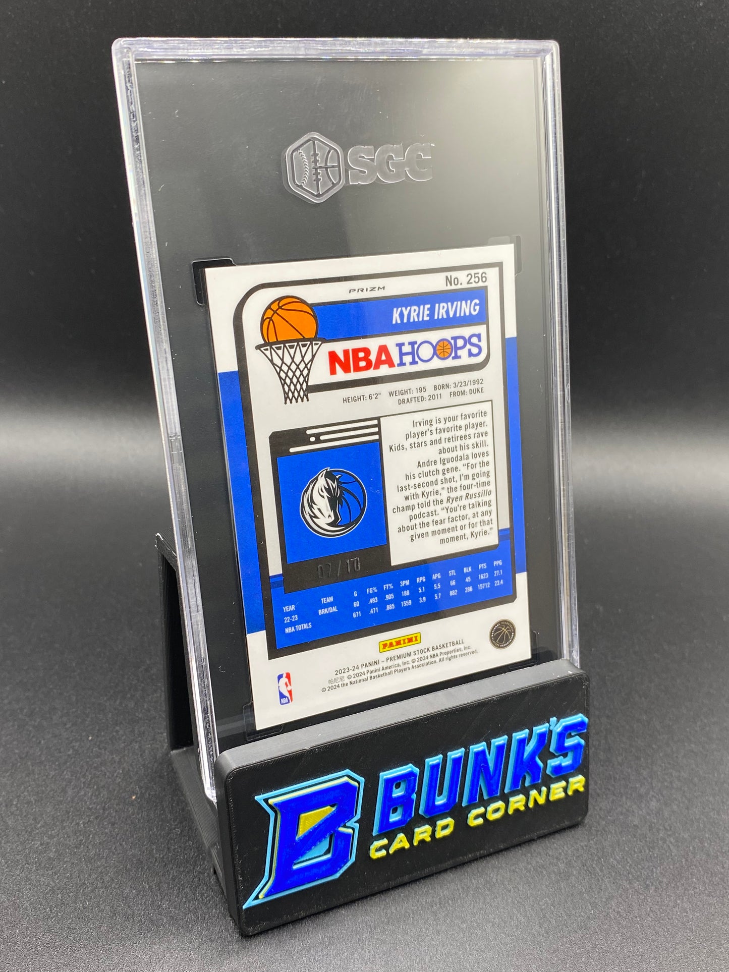 2023-24 Kyrie Irving Gold Seismic Prizm 7/10 SGC 9.5