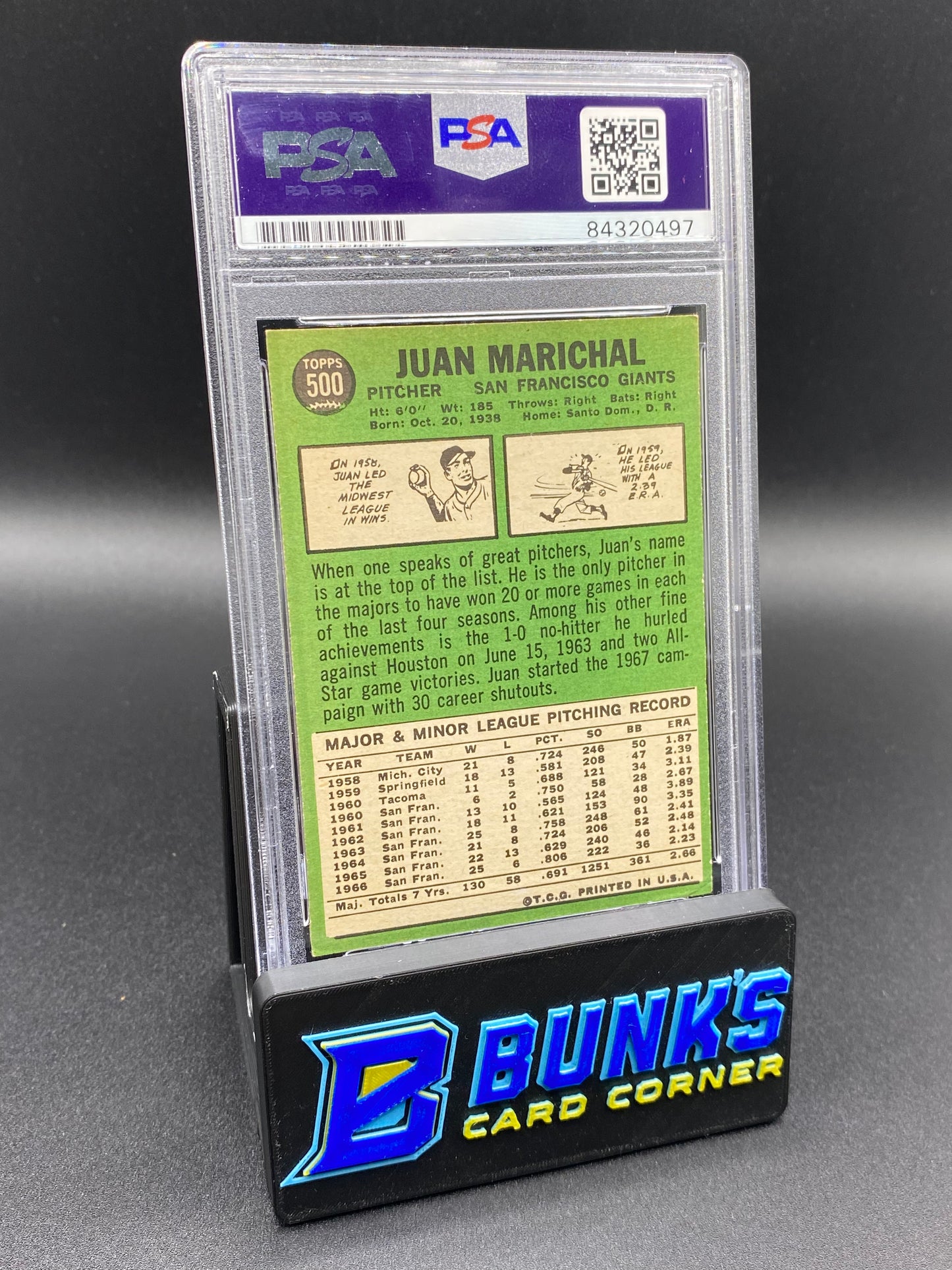 Juan Marichal Auto PSA 10