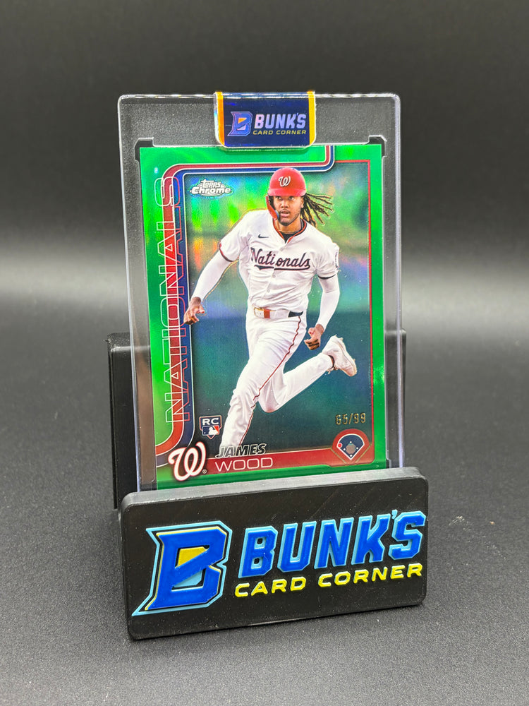 2025 James Wood Green Refractor Rookie Topps Chrome 65/99 RC