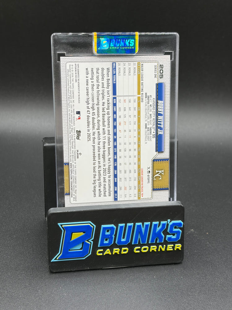 2026 Bobby Witt Jr Game Used Bat Relic Topps 75