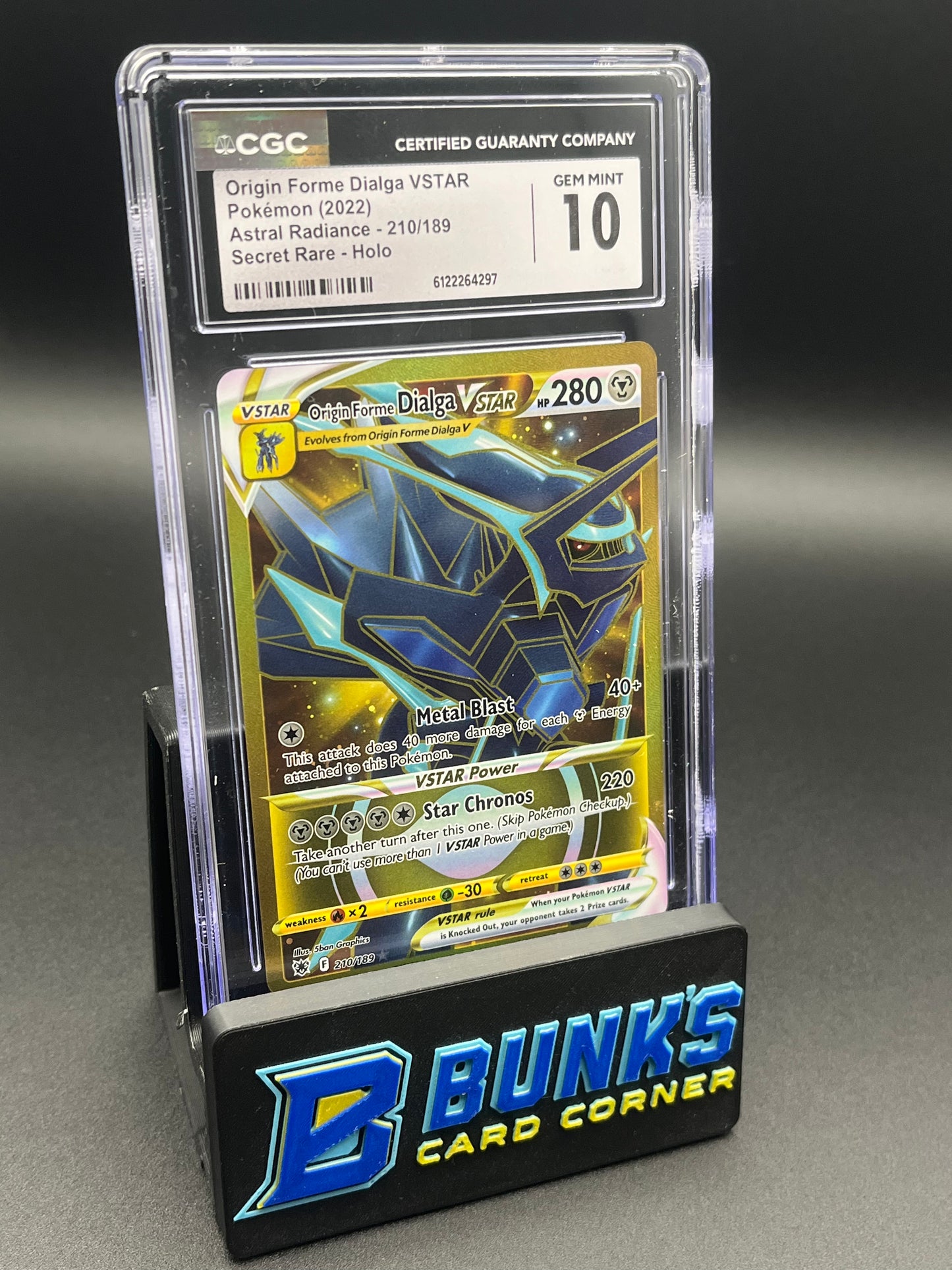 Origin Forme Dialga VSTAR Secret Rare Holo Astral Radiance CGC 10