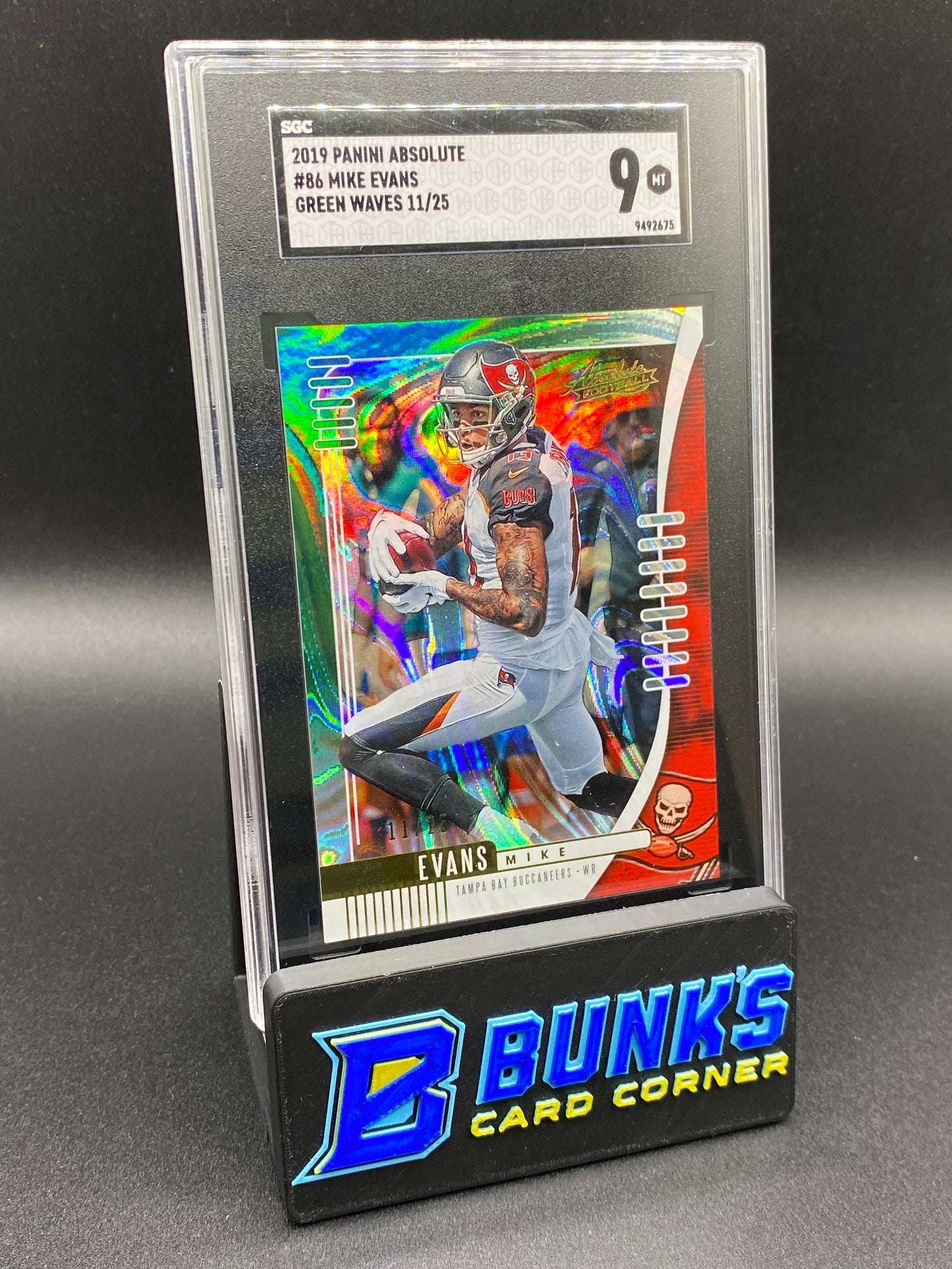 2019 Mike Evans Green Waves 11/25 SGC 9