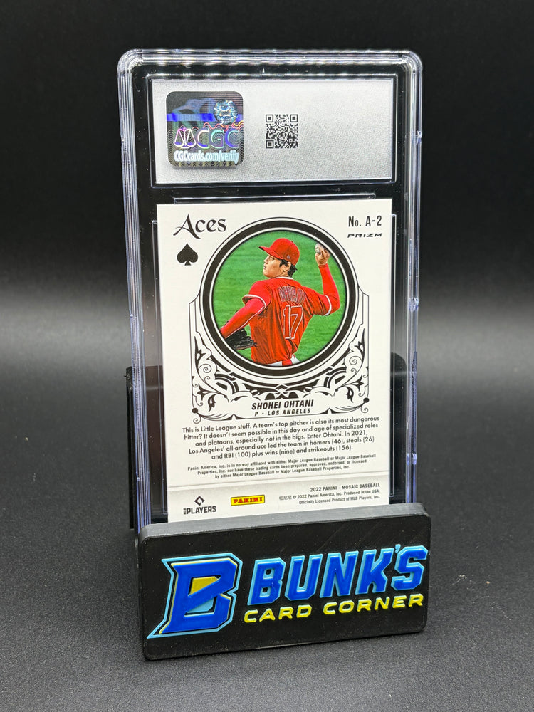 2022 Shohei Ohtani Panini Mosaic Aces Green CGC 9