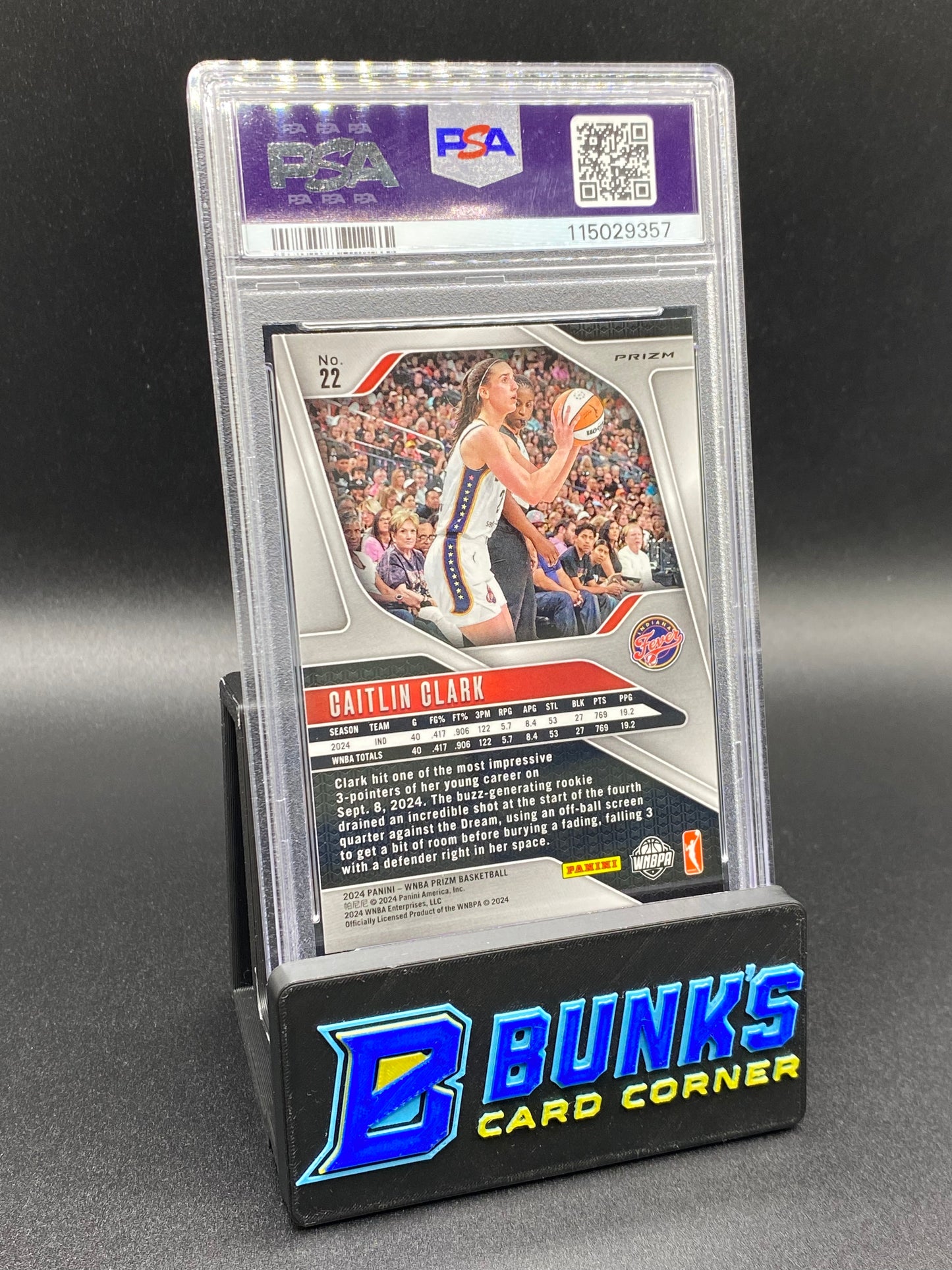 2024 Caitlin Clark Blue Velocity PSA 9