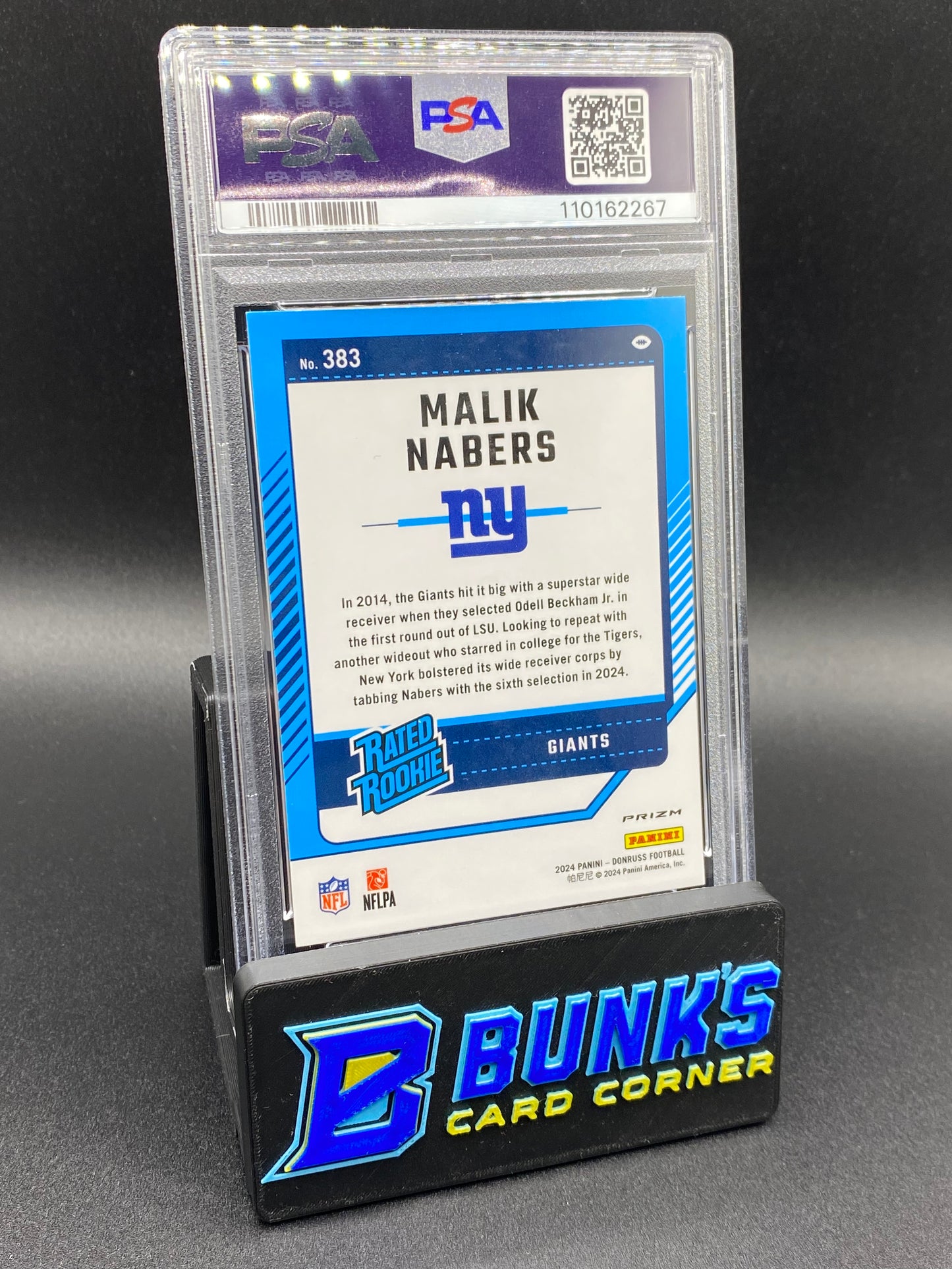 2024 Malik Nabers Optic Preview-Red Pandora PSA 9