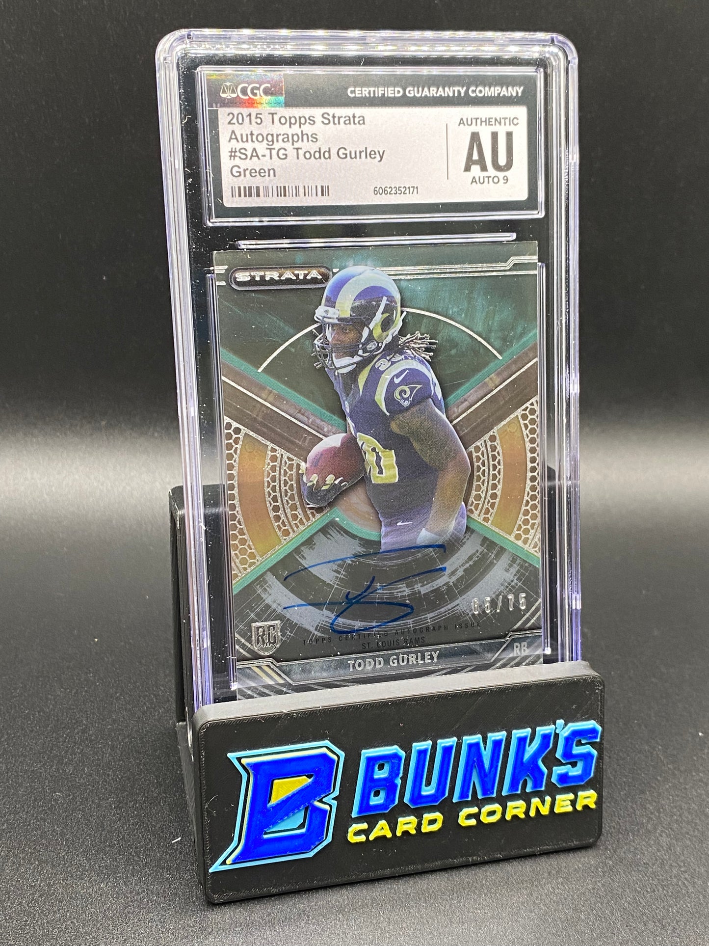 2015 Todd Gurley Green Auto CGC Authentic Auto 9 65/75