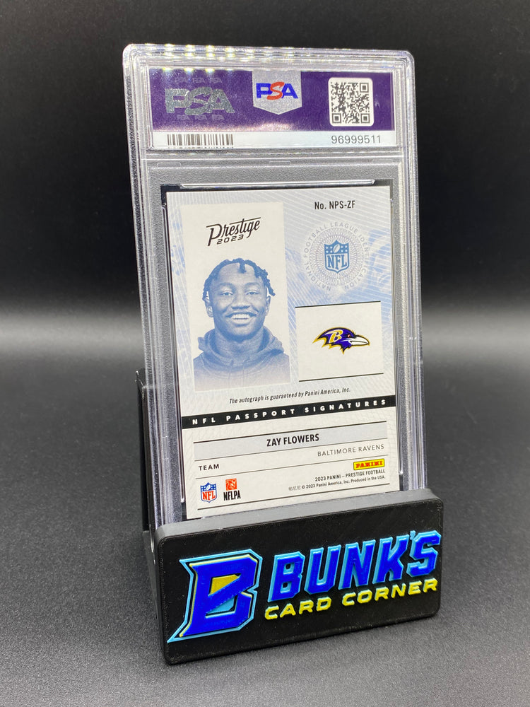 2023 Zay Flowers NFL Passport Sig PSA Auto 10