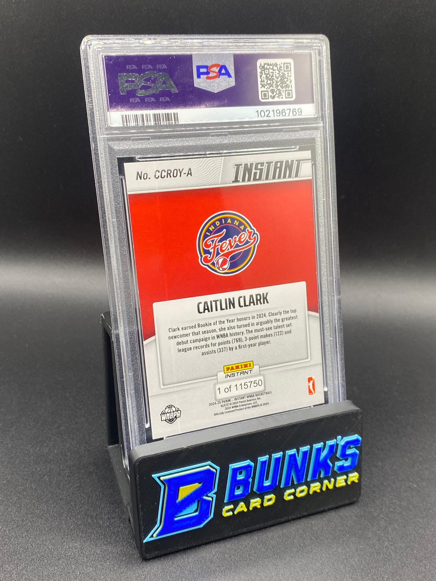 2024 Caitlin Clark Rookie Of The Year PSA 9