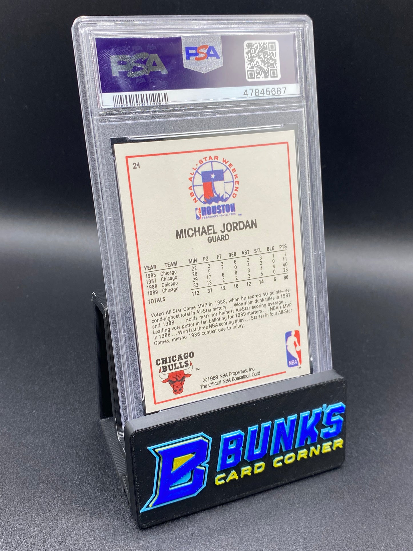 1989 Michael Jordan All-Star PSA 8
