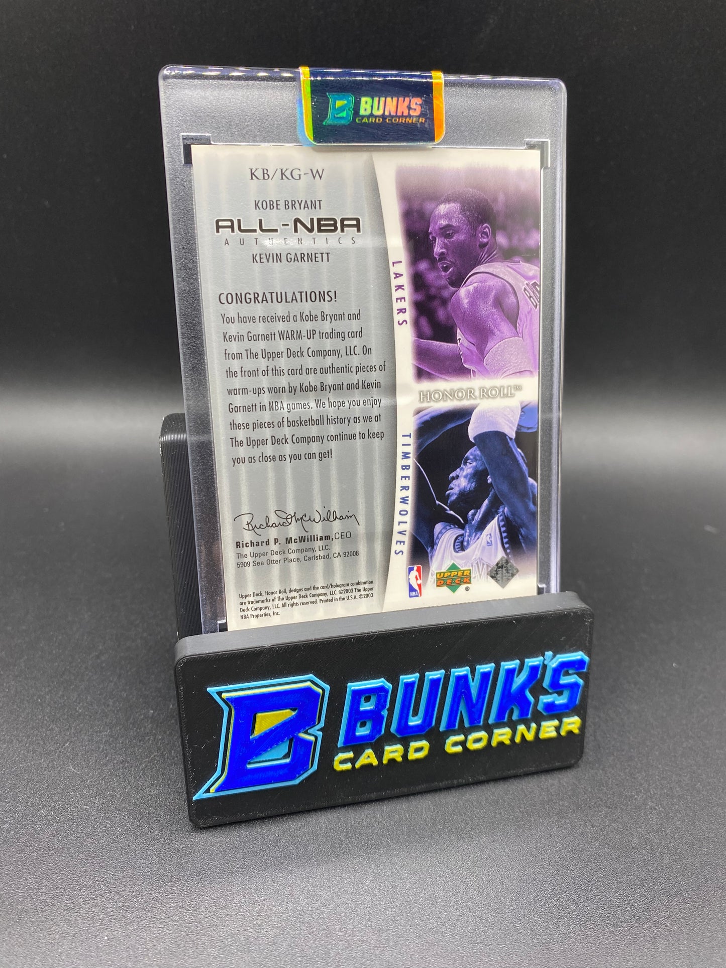 Kobe Bryant & Kevin Garnett Patch