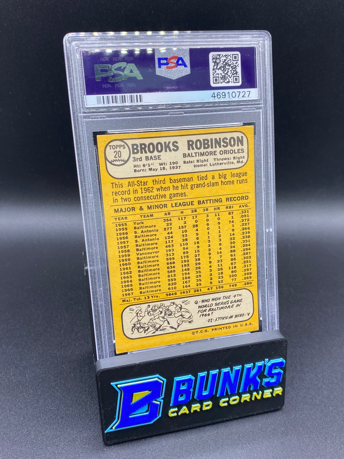 1968 Brooks Robinson PSA 6