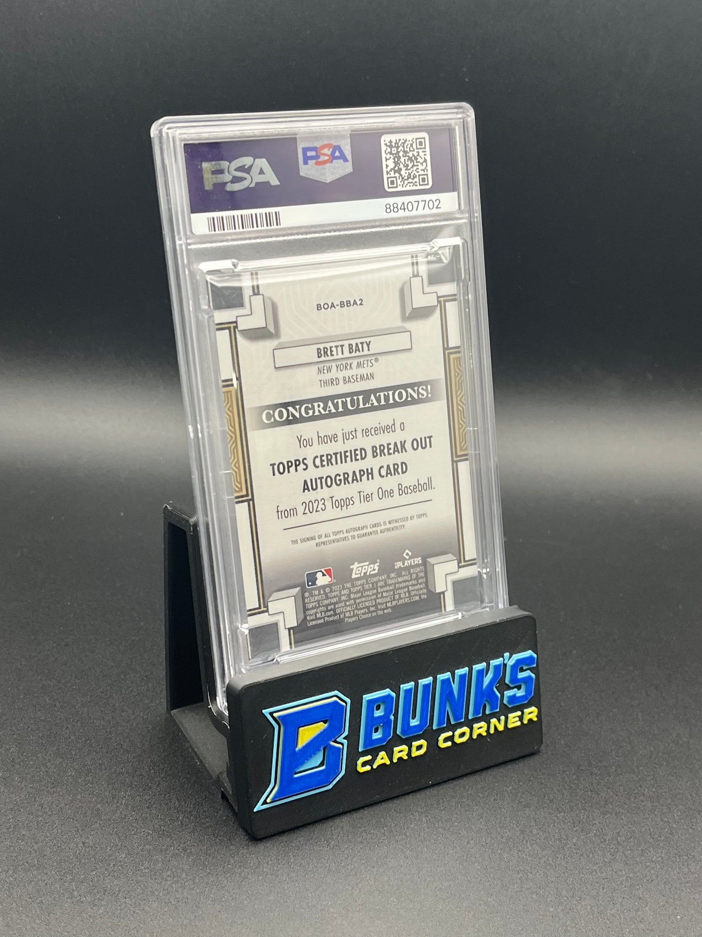 2023 Brett Baty Break Out Auto Bronze Ink PSA 9 8/25