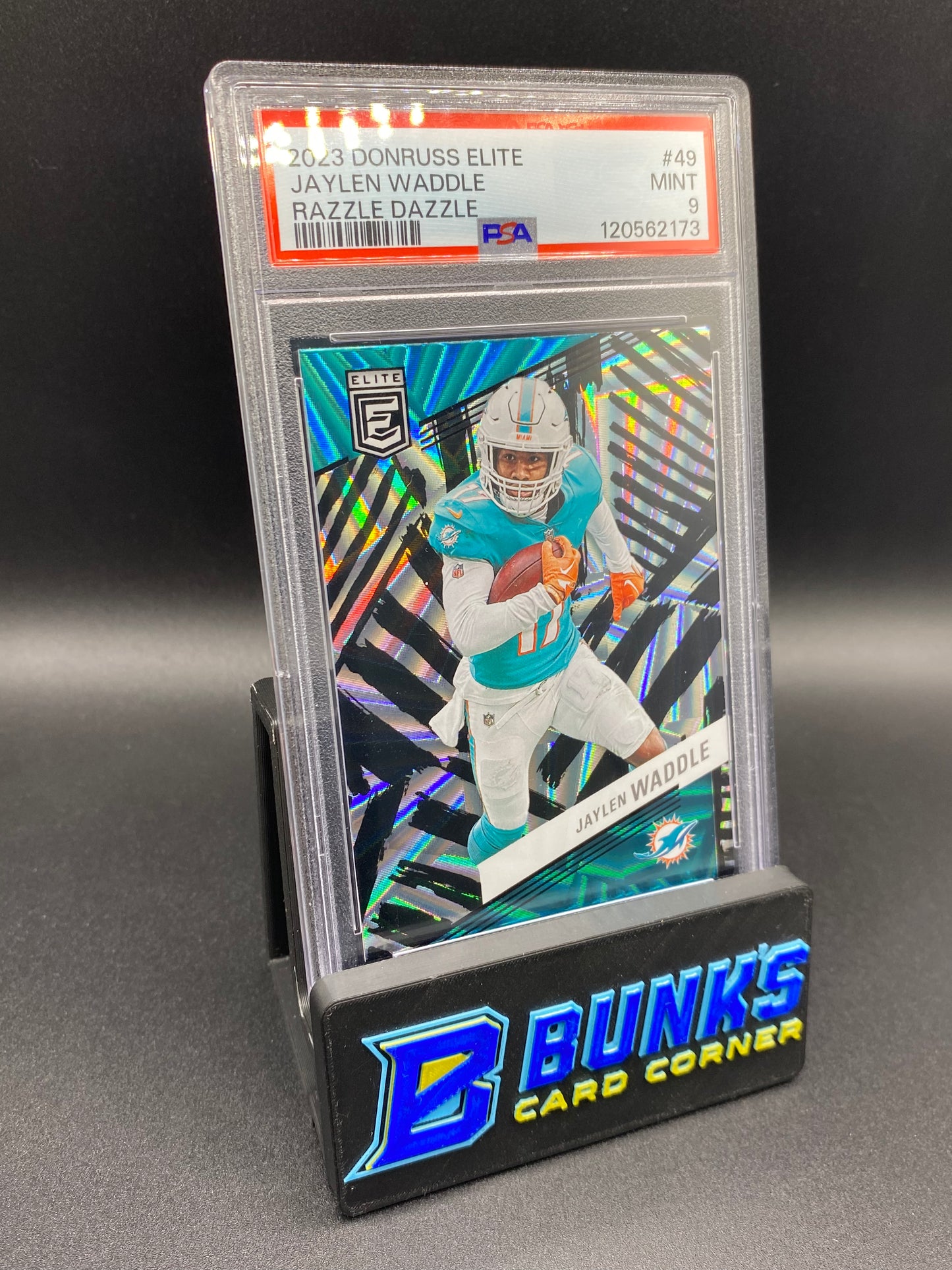 2023 Jaylen Waddle Razzle Dazzle PSA 9