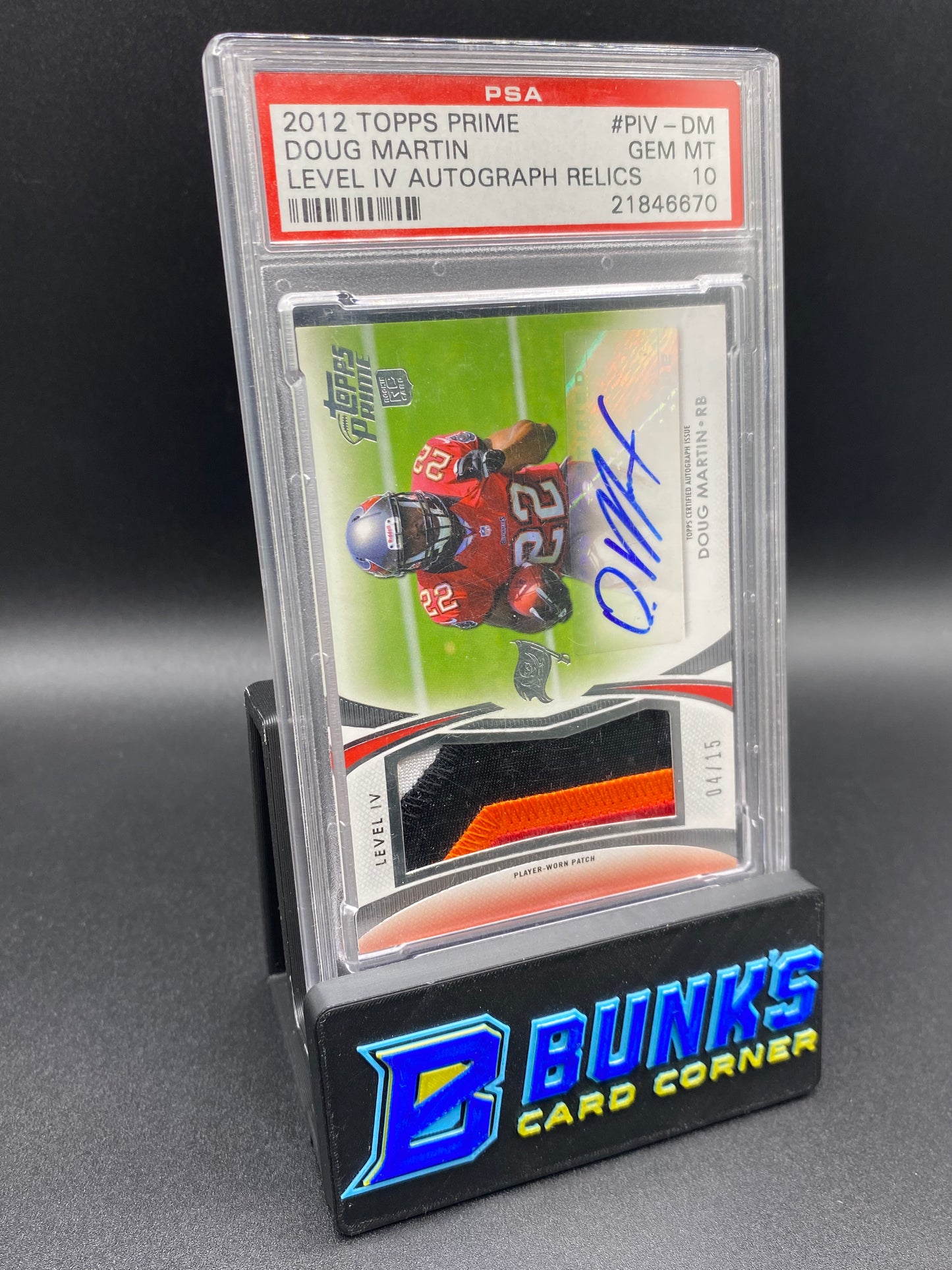 2012 Doug Martin Level IV Auto Relics PSA 10 4/15