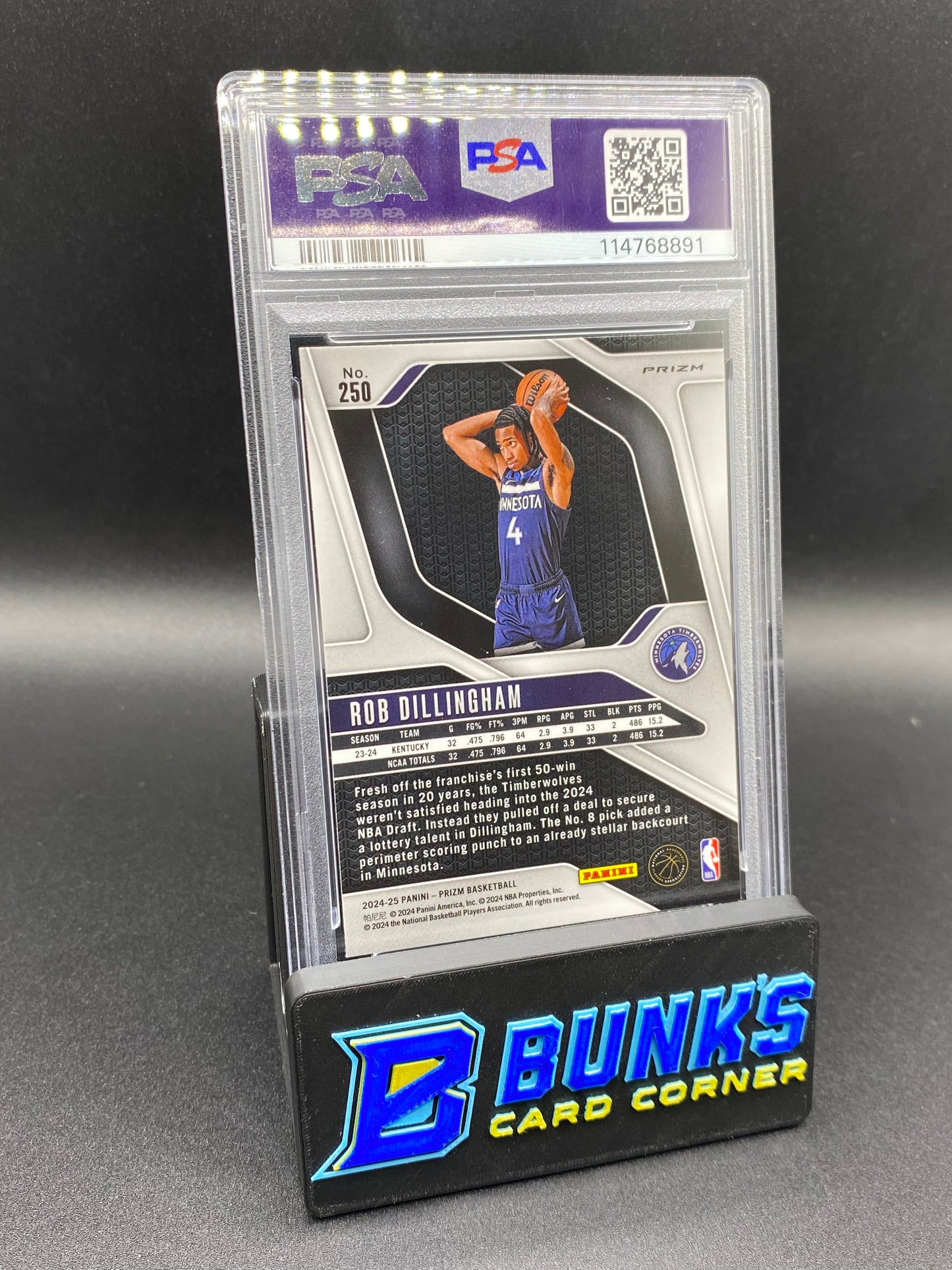 2024 Rob Dillingham Silver Prizm PSA 10 Rc