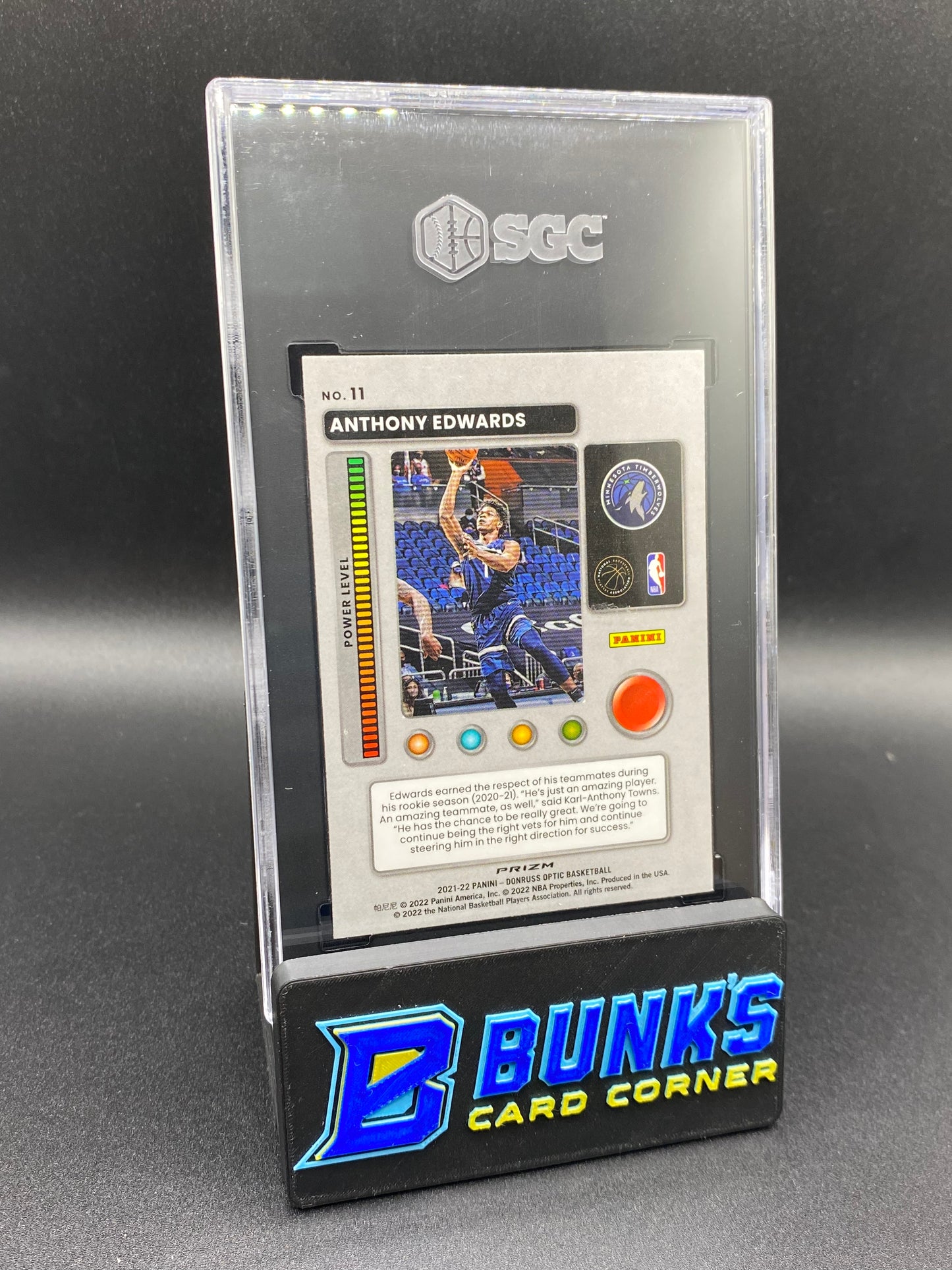 2021-22 Anthony Edwards Purple Prizm SGC 9.5