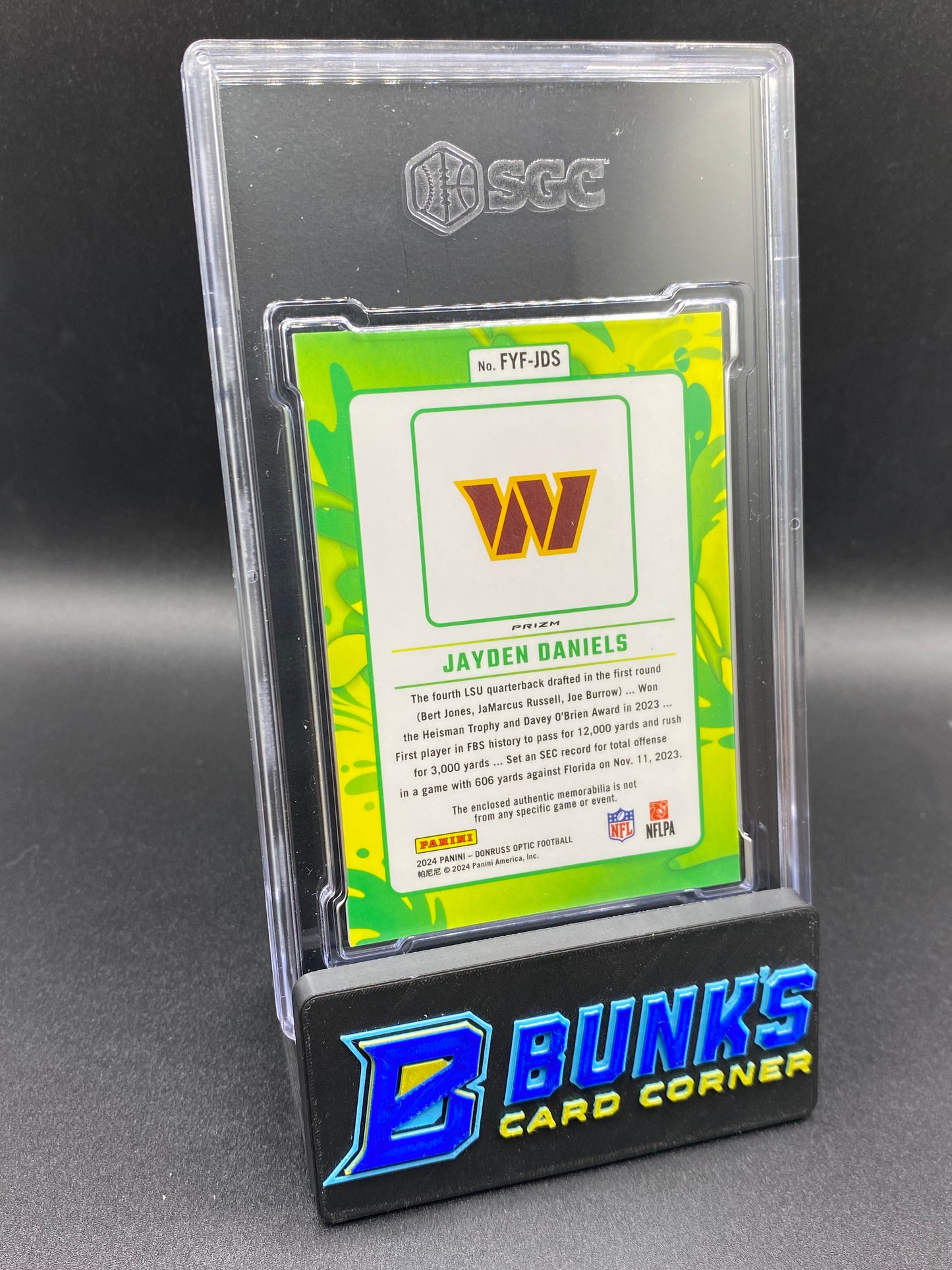 2024 Jayden Daniels First Year Fresh Material SGC 10 Rc