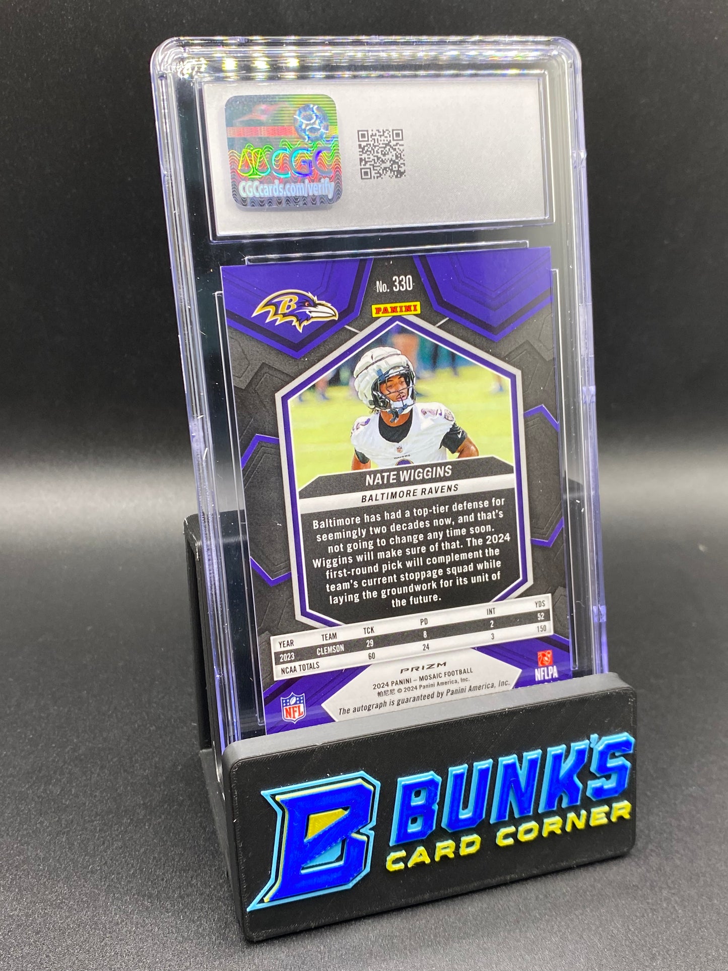 2024 Nate Wiggins No Huddle Blue Auto Rc CGC 10/10