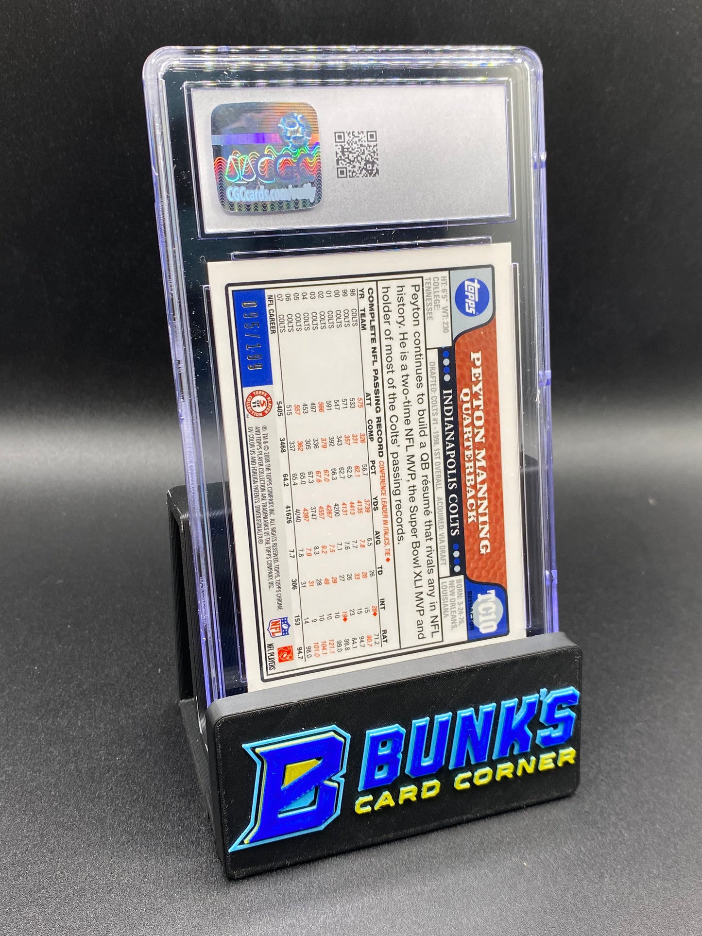 2008 Peyton Manning Gold Ref. CGC 9 95/199