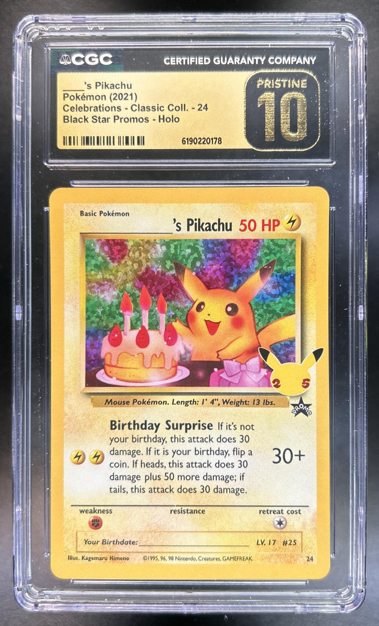 Birthday Pikachu front image