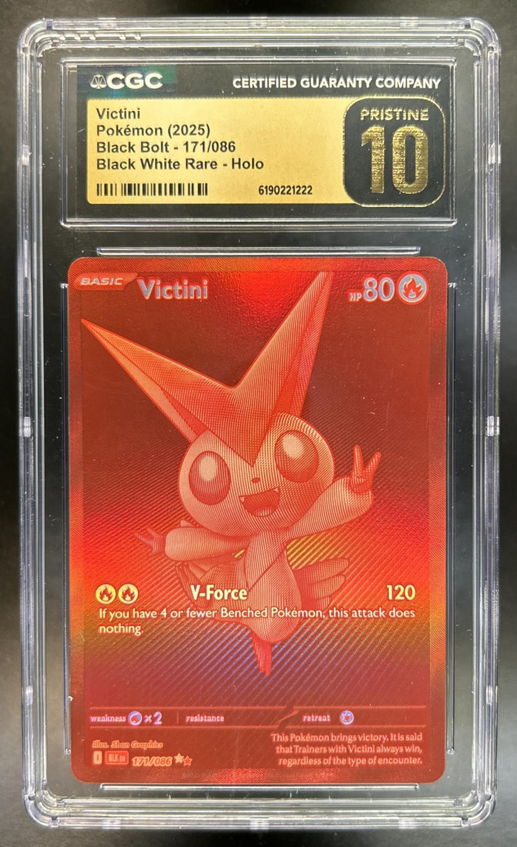 Victini Black Bolt #171/086 and White Rare CGC Pristine 10