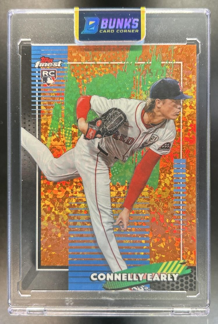 Connelly Early 2026 Topps Finest #56 Orange Mini-Diamond Refractor 25/25 Bookend RC Red Sox