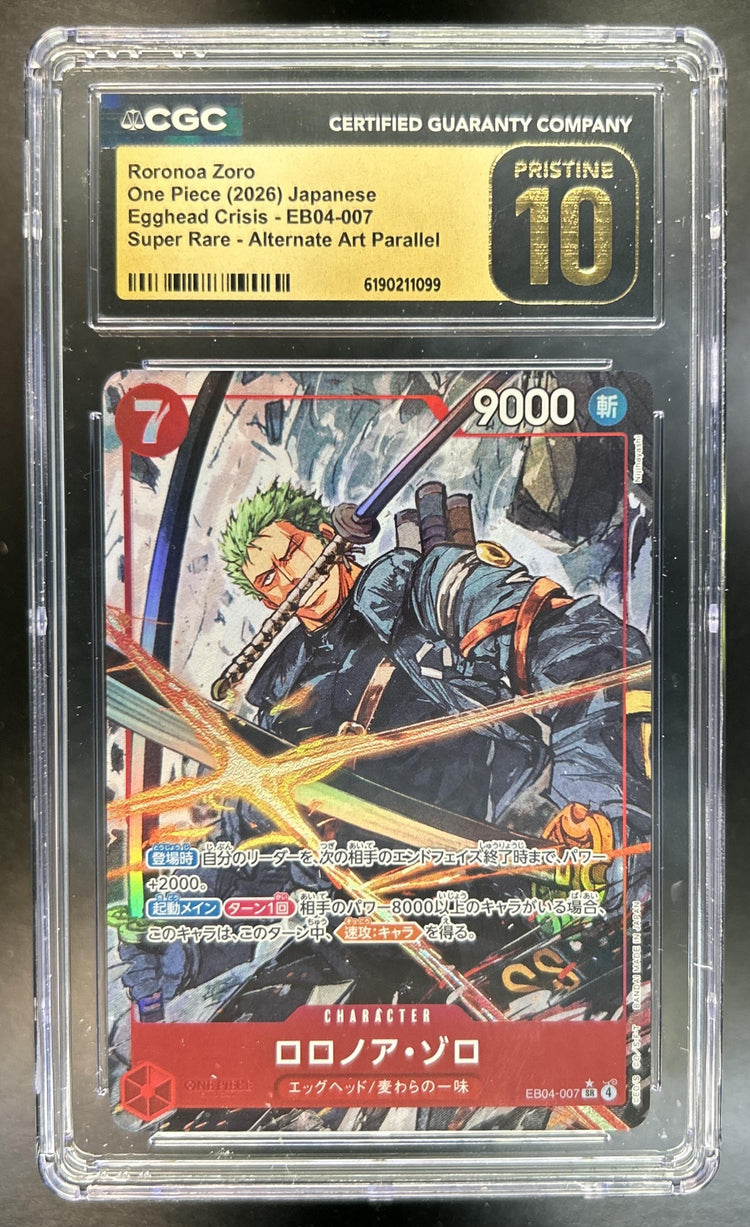 Roronoa Zoro Adventure on Kami's Island JP #EB04-007 Alternate Art CGC Pristine 10