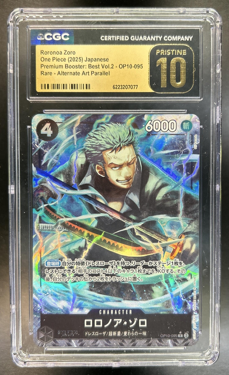 Roronoa Zoro The Best Vol. 2 #OP10-095 Special Alternate Art CGC Pristine 10