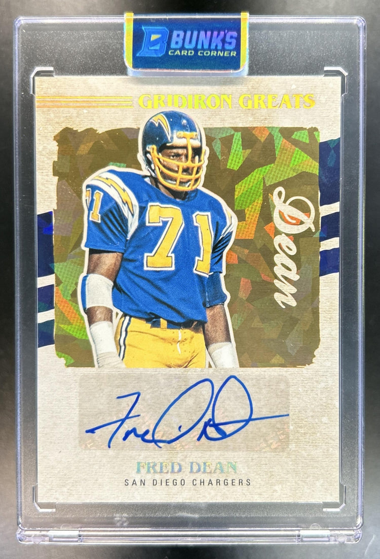 Fred Dean 2023 Panini Luminance #GG87 Gridiron Greats Auto Chargers