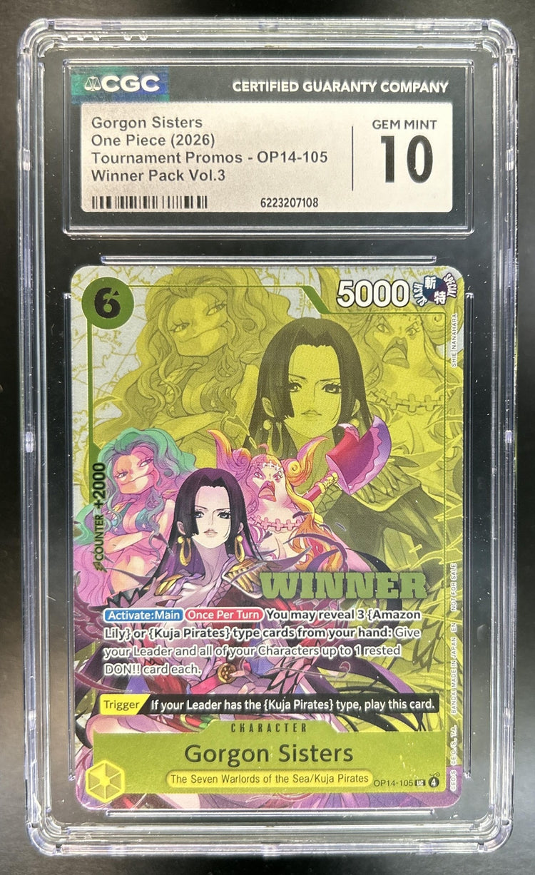 Gorgon Sisters Azure Sea's Seven #OP14-105 Uncommon CGC 10