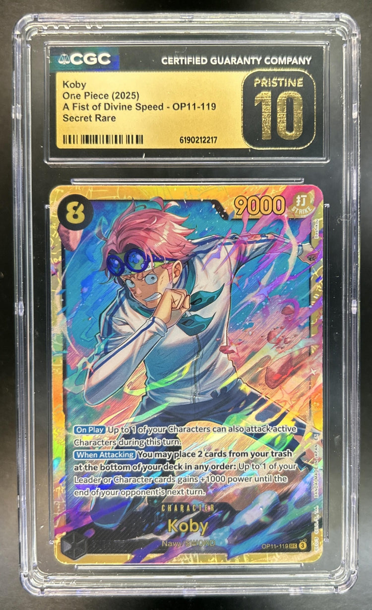 Koby A Fist of Divine Speed #OP11-119 Secret Rare CGC Pristine 10