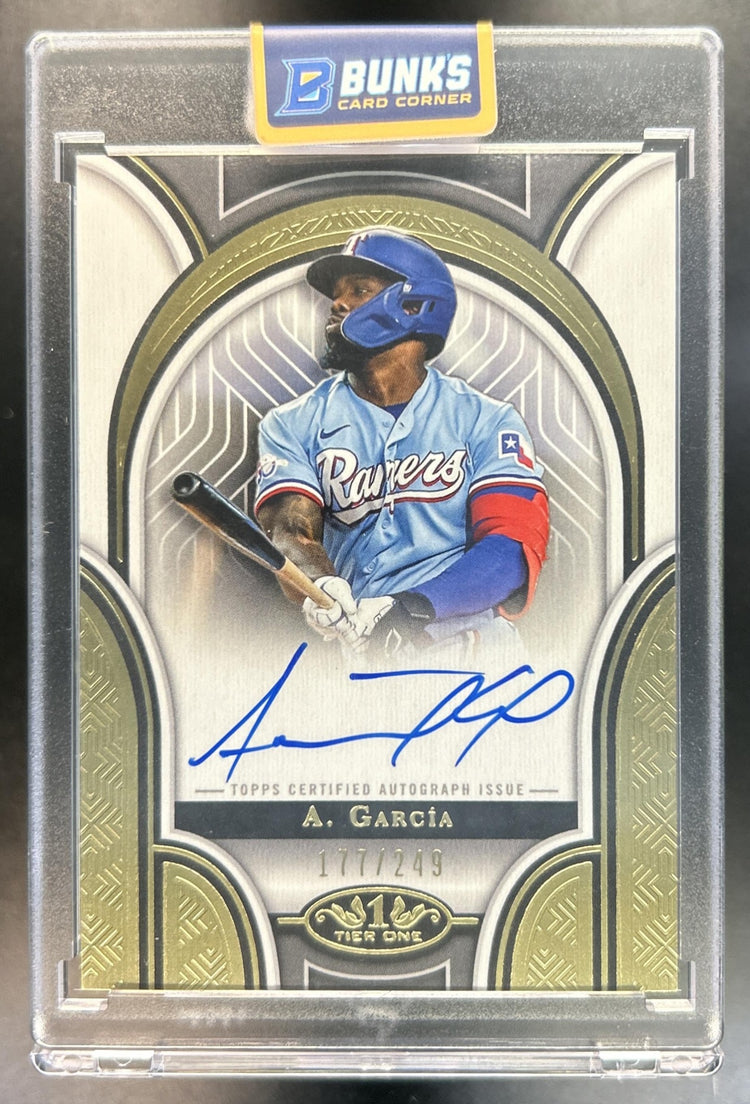 Adolis Garcia 2023 Topps Tier One #PPA-AG Prime Performers Auto 177/249 Rangers