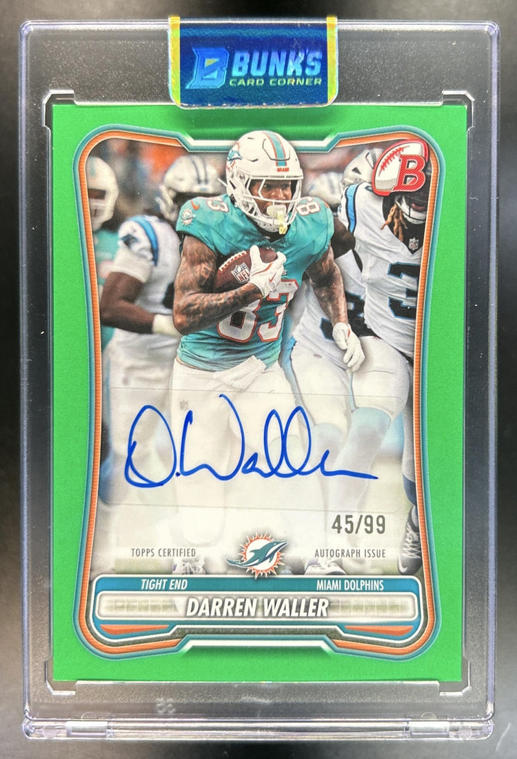 Darren Waller 2026 Bowman #BPA-DWA Paper NFL Auto Green 45 Dolphins