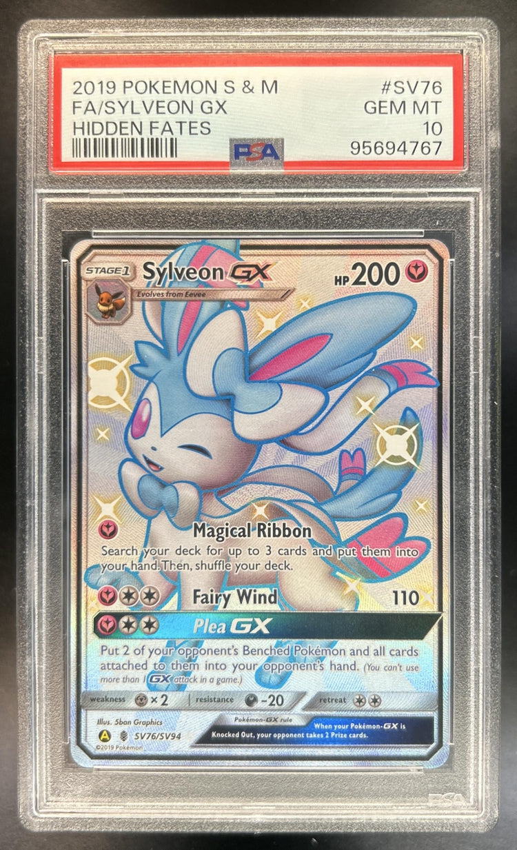 Sylveon GX SM Hidden Fates #SV76/SV94 PSA 10