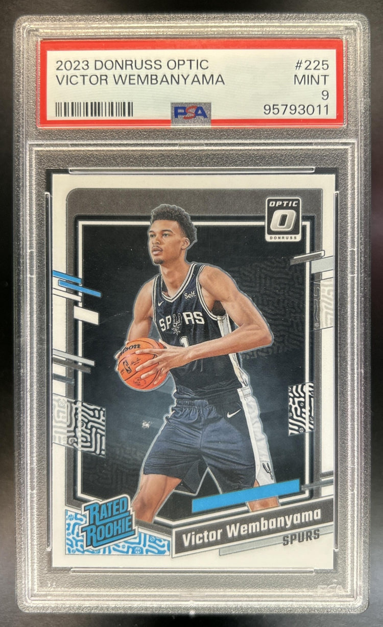 Victor Wembanyama 2023-24 Panini Donruss Optic #225 RC Rated Rookie Spurs PSA 9