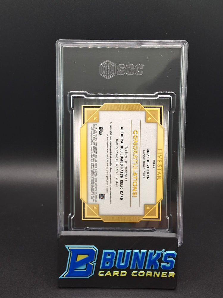 2022 Bert Blyleven Jumbo Prime Patch Auto. Gold