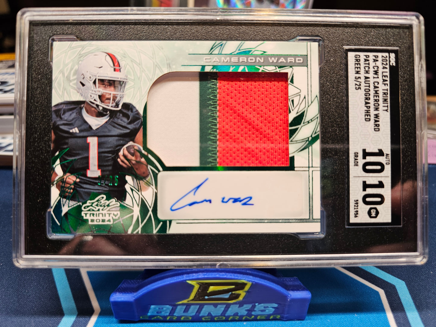 2024 Cameron Ward 3 Patch Autograph 10/10
