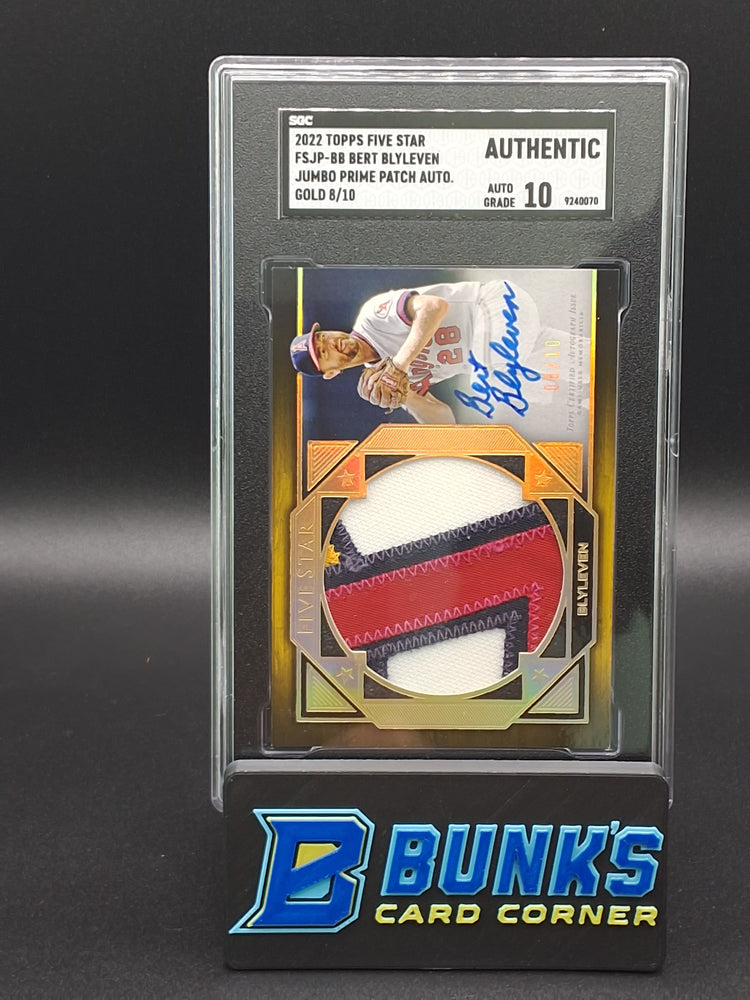 2022 Bert Blyleven Jumbo Prime Patch Auto. Gold