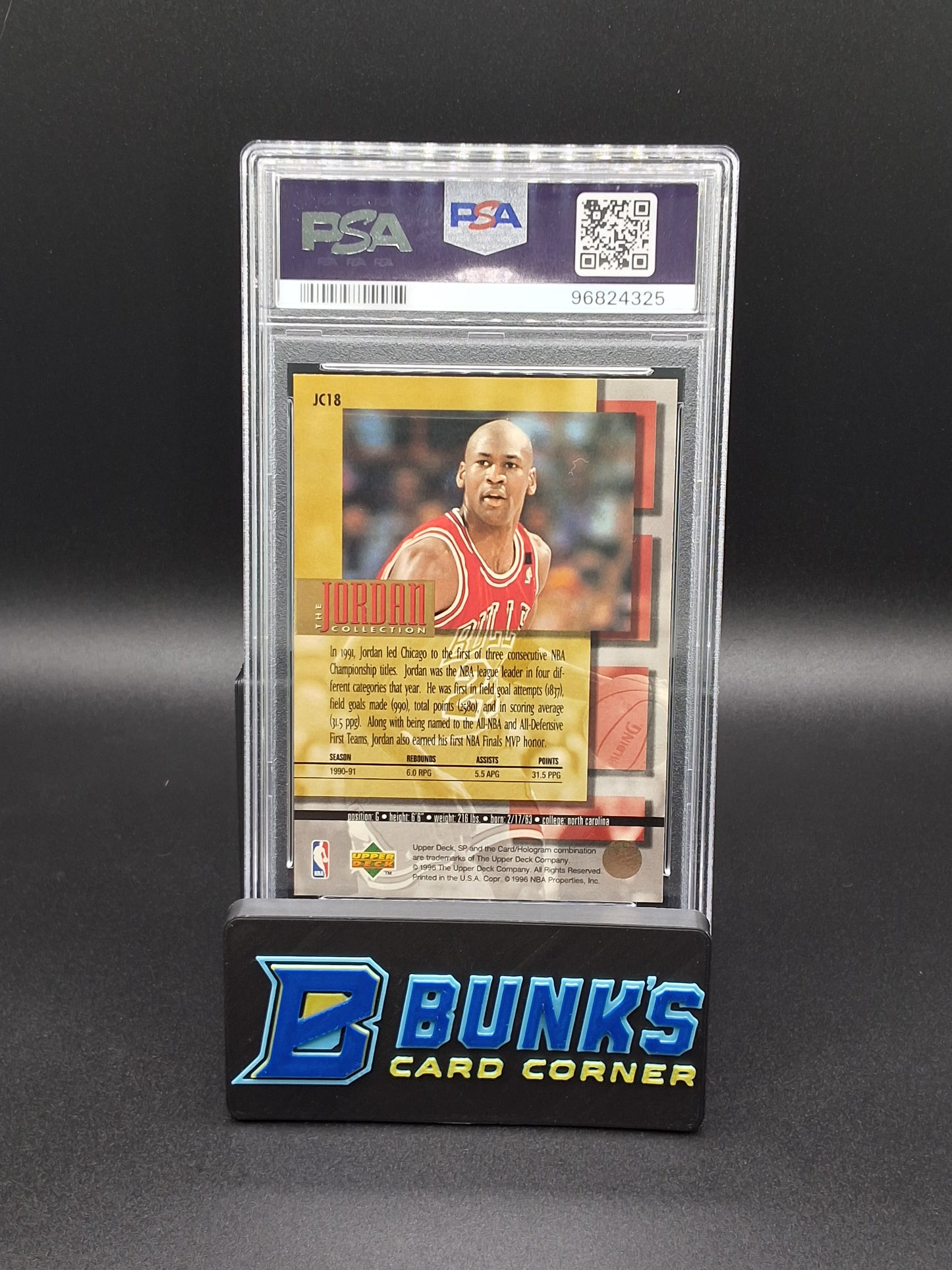 1995 Michael Jordan 1991 NBA MVP PSA 7 (Box 24)