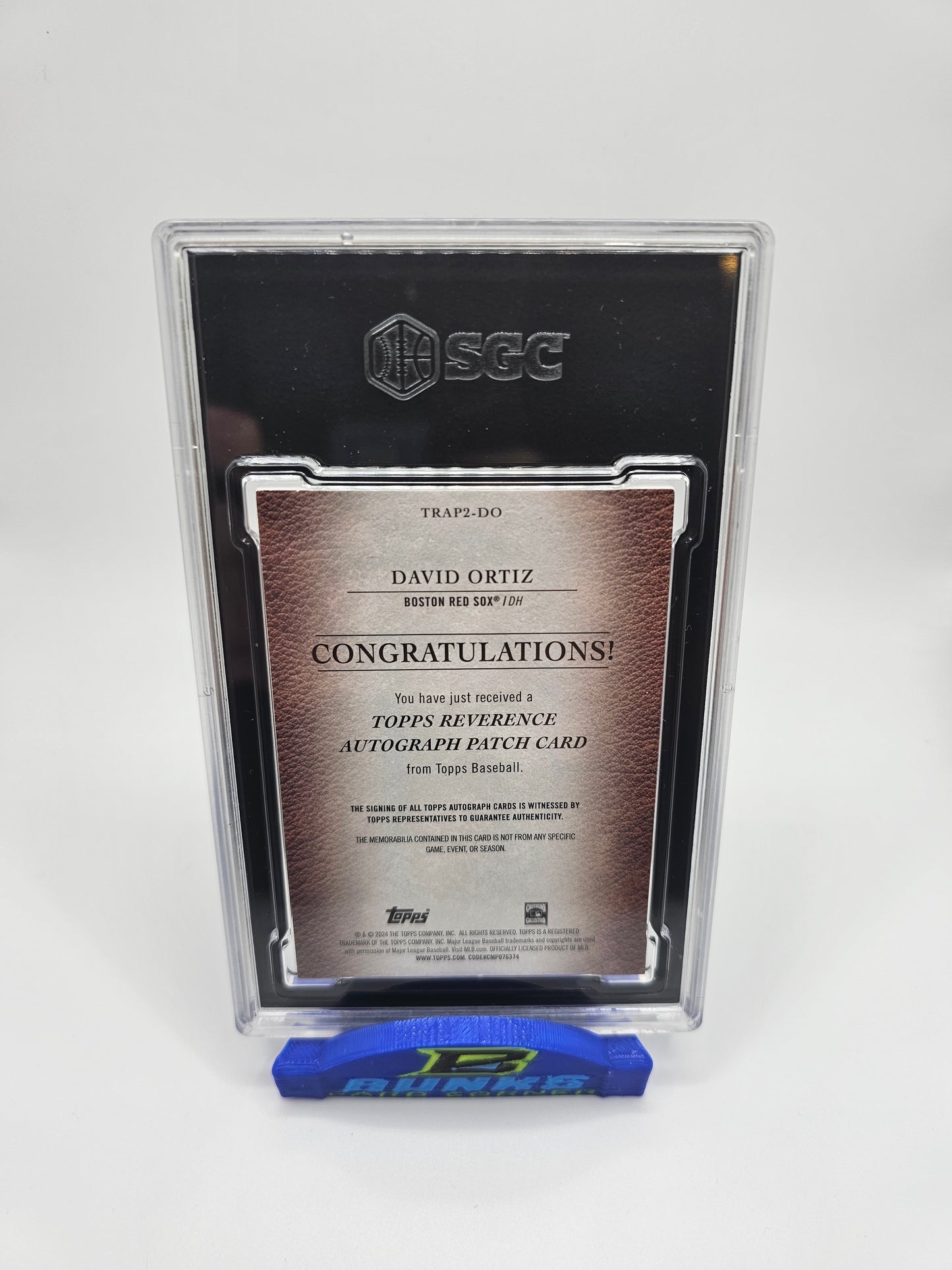 2024 David Ortiz Topps Update Game Used Autographed Patch 💥