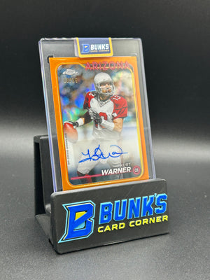 2024 Kurt Warner Topps Chrome Orange Refractor Auto 3/25