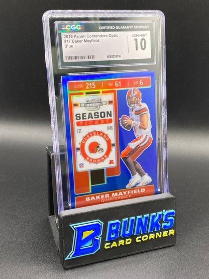 2019 Baker Mayfield Blue Contenders 83/99 CGC 10