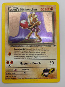 Rocket's Hitmonchan Holo Gym Heroes LP Swirl