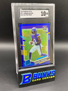 2023 Jordan Addison Blue Glitter Prizm SGC 10